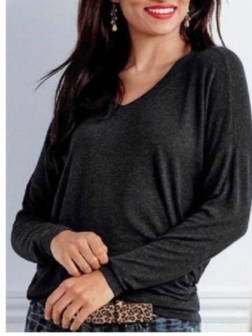 Cabi Serenity Tee XS #3052 Charcoal Grey